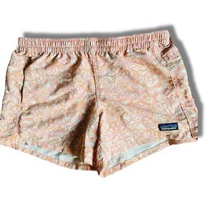Patagonia Kids Pink Patterned Elastic Waist Quick Dry Shorts